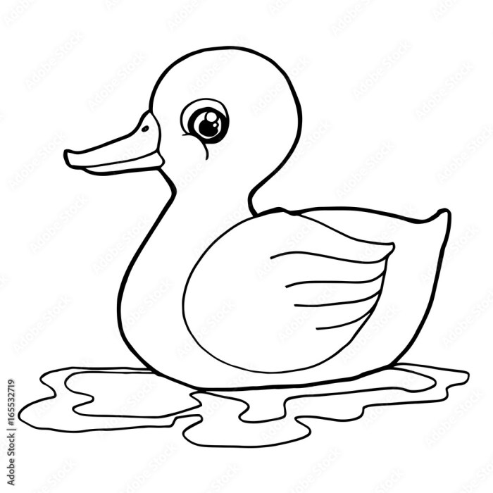 Animated duck coloring pages