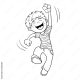 Animation children jumping pictures coloring pages