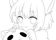 Coloring Pages Anime Neko Printable