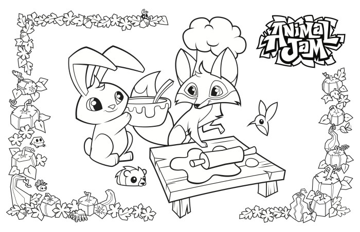 Animal jam coloring pages halloween