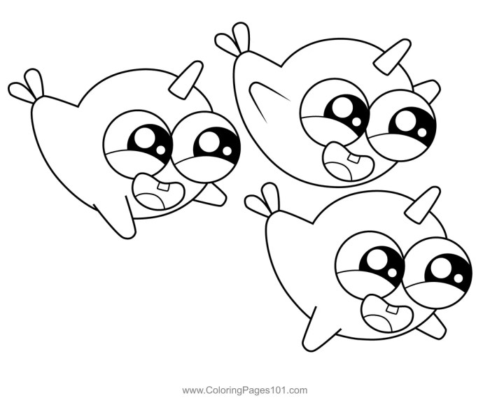 Animated narwhal coloring pages