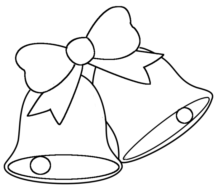 Animated christmas bells coloring to print