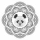 3d panda spirit animal coloring pages