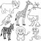 Coloring pictures of african animals