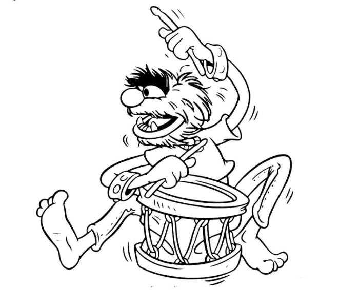 Muppet animal coloring page