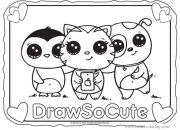 Cute Kawaii Coloring Pages Animals