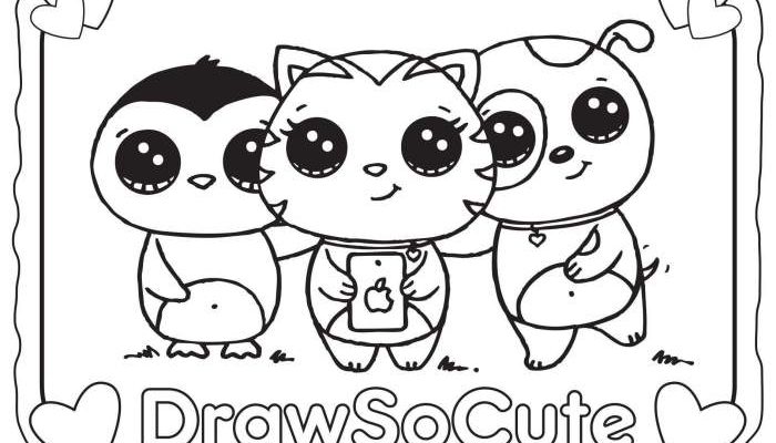 Cute Kawaii Coloring Pages Animals