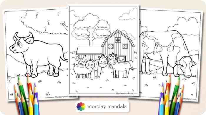 Animal farm coloring pages pdf