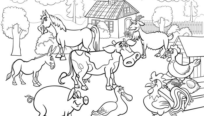 Farm Animals Coloring Pages for Toddlers