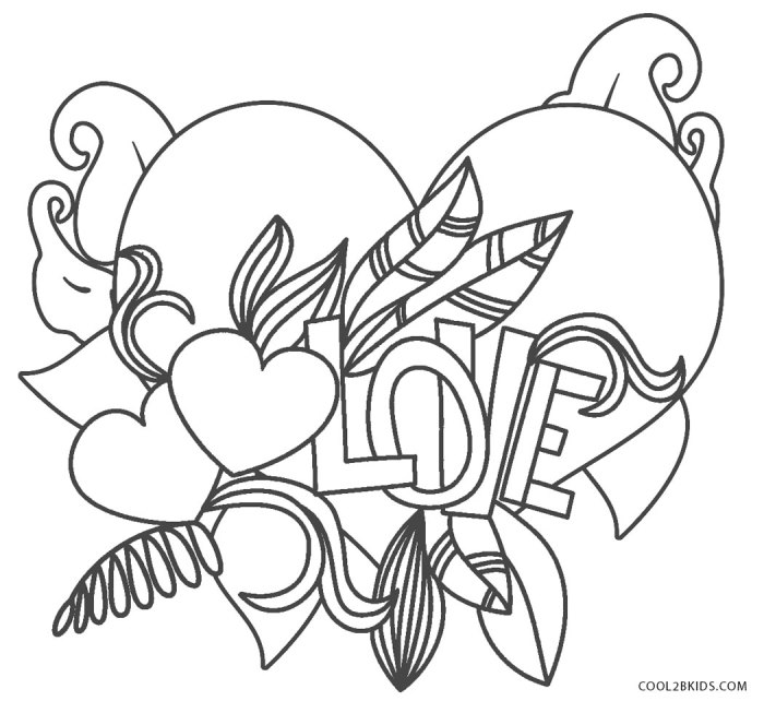 Cute romance animation coloring pages