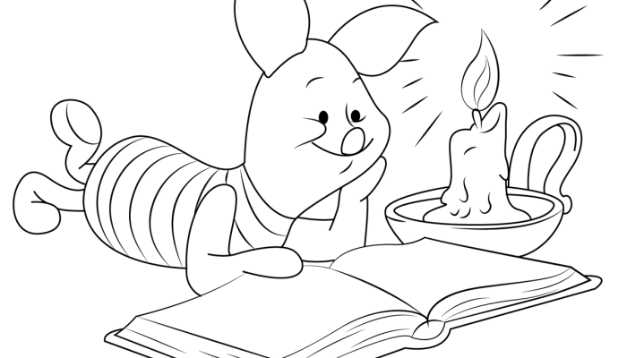 Animals Reading Books Coloring Pages