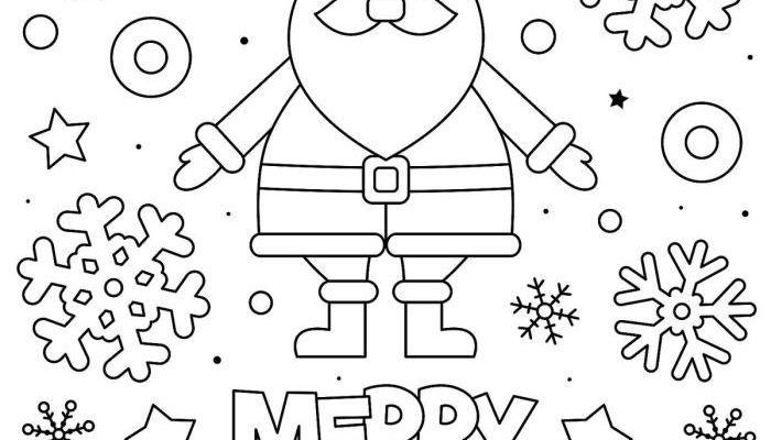 Animated Christmas Santa Coloring to Print