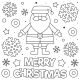 Animated christmas santa coloring to print