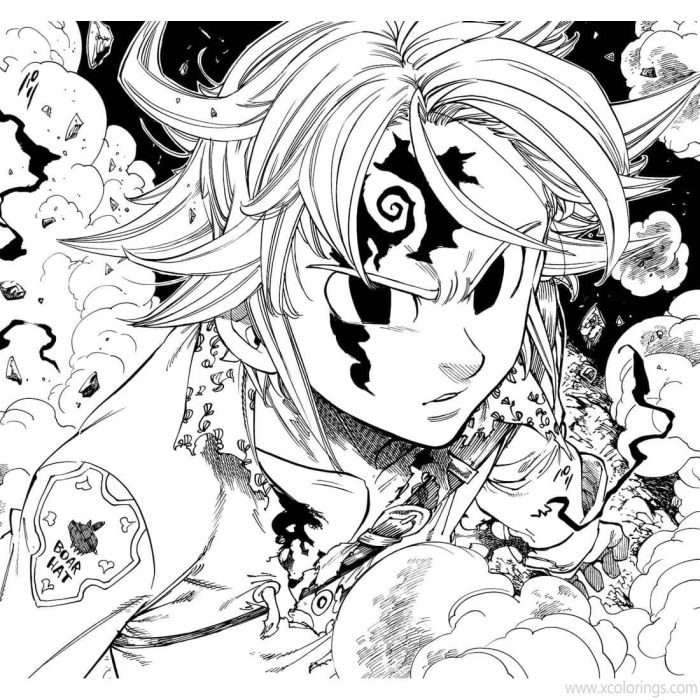 Seven deadly sins anime coloring pages