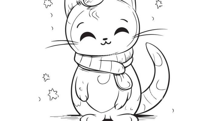 Cute Anime Cats Coloring Pages A Purrfectly Engaging Hobby