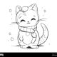 Cute anime cats coloring pages