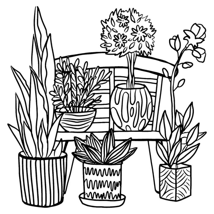 Animals and plants coloring pages