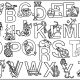 Free animal alphabet coloring pages