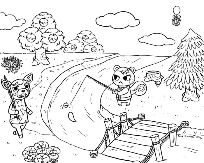 Animal crossing new horizons coloring page