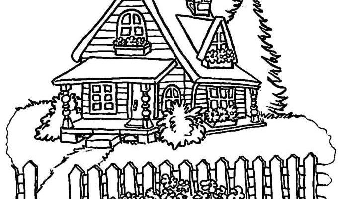 Animated House Coloring Page Fun