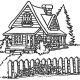 Animated house coloring page