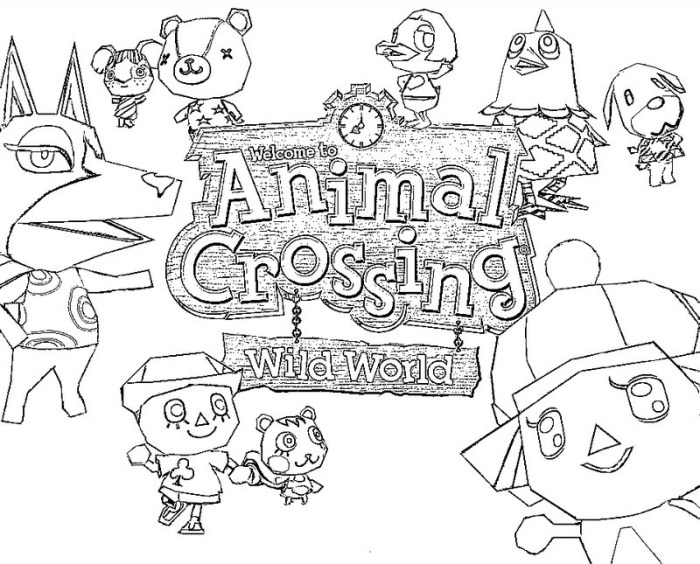 Animal crossing new horizons coloring pages