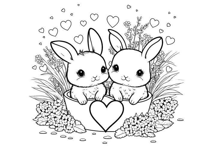 Animal bunny coloring pages