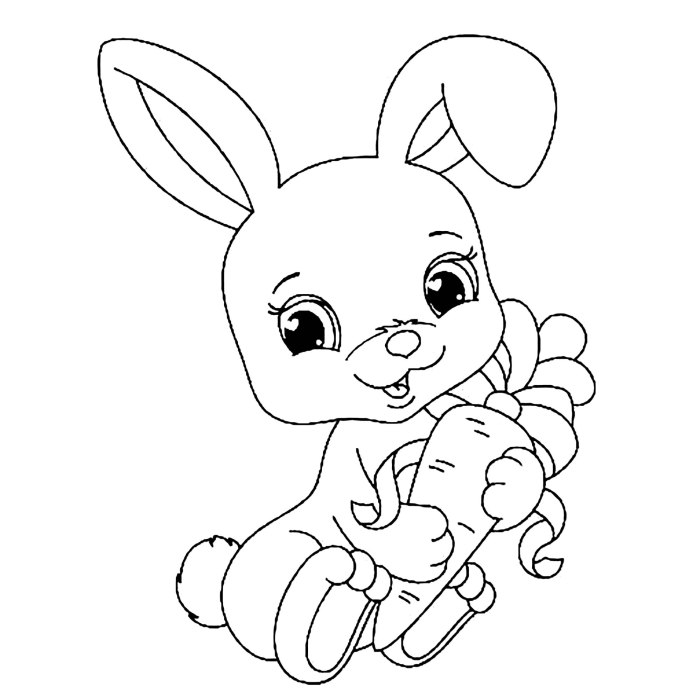 Animal bunny coloring pages