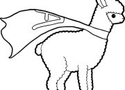 Animated Alpaca Coloring Pages