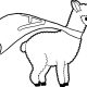 Animated alpaca coloring pages