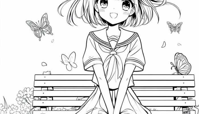 Cosplay Female Anime Coloring Pages