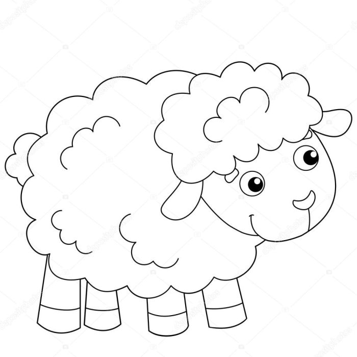 Cute farm animals coloring page