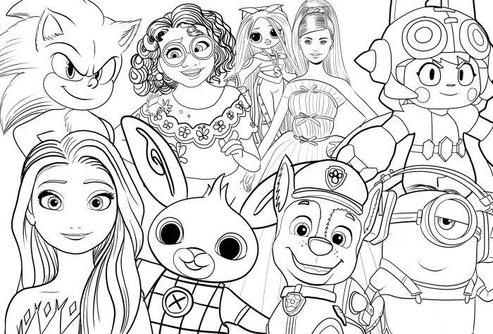 Animated cartoon coloring pages