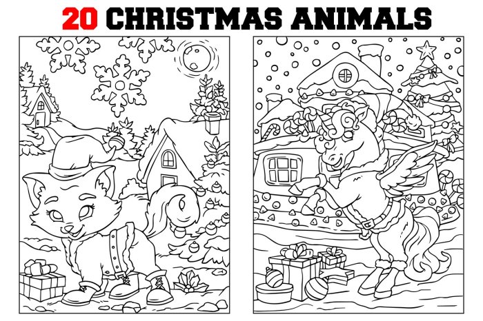 Animals of the nativity coloring pages