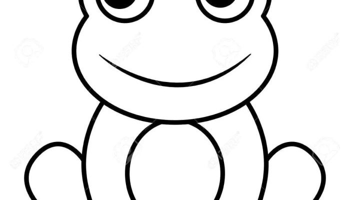 Animal Face Coloring Simple Frog