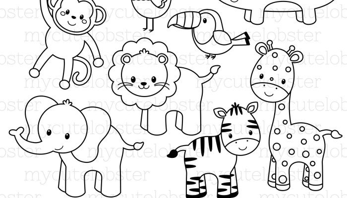 Animals Popping Out Coloring Pages