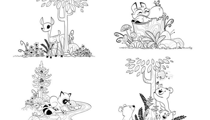 Coloring Page Woodland Animals A Comprehensive Guide