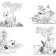 Coloring page woodland animals