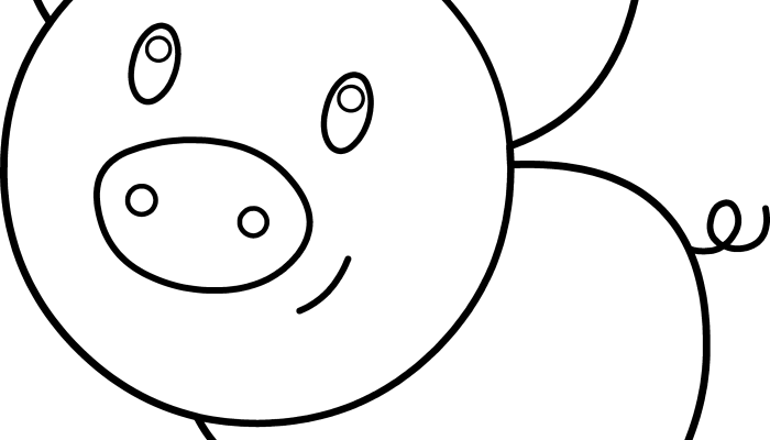 Animal Coloring Pages Pig Cute