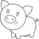 Animal coloring pages pig cute