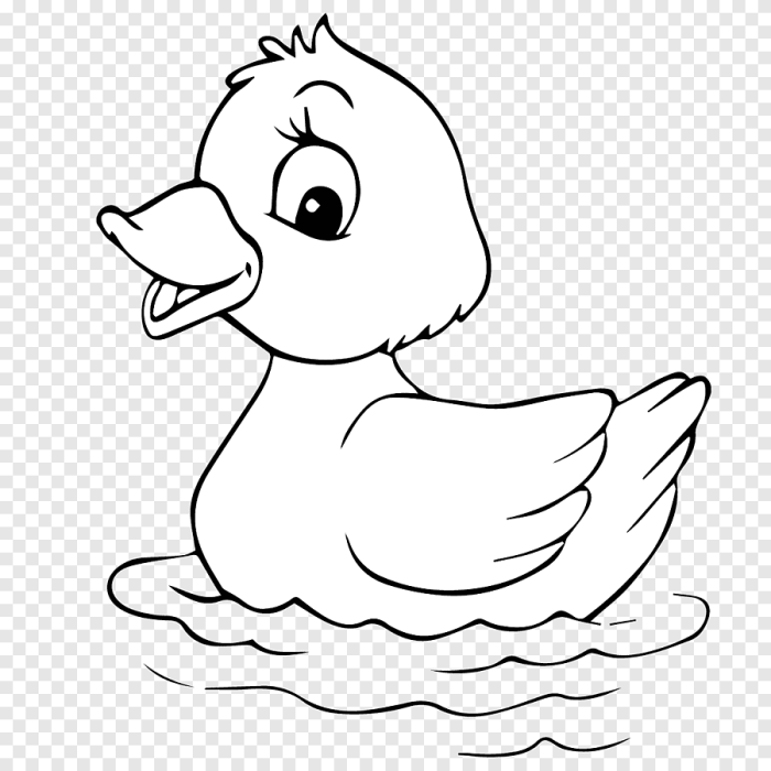 Animated duck coloring pages