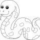 Animal faces coloring pages water snake