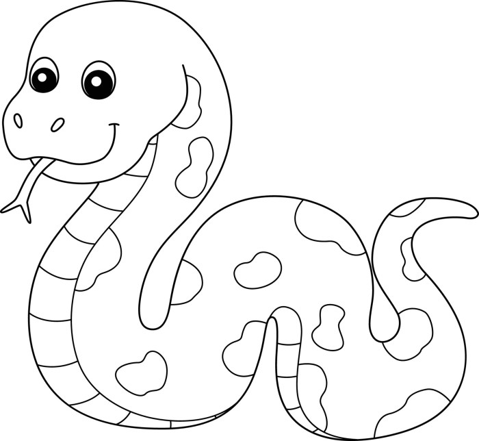 Animal faces coloring pages water snake