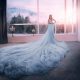 Wedding dress dark blue