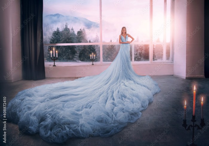 Wedding dress dark blue