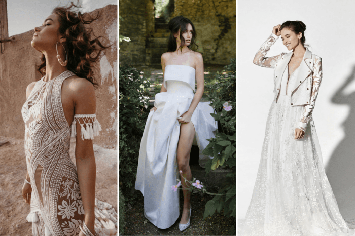 Non traditional wedding dresses with color