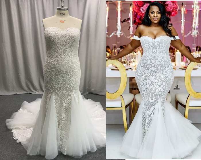 Custom design wedding dress