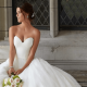 Strapless ball gown wedding dress