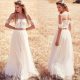 Boho chic beach wedding dresses