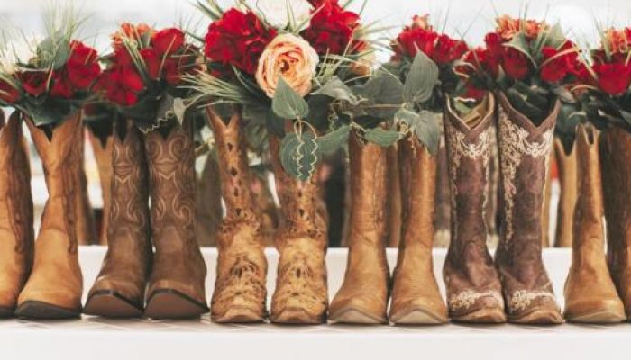 Wedding Dresses with Cowgirl Boots